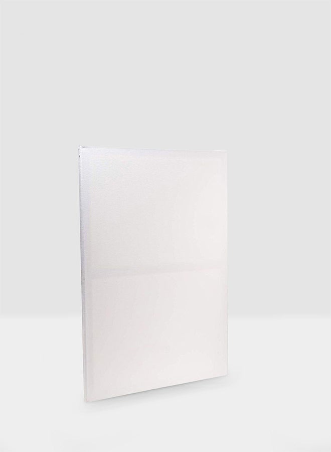 فانبو لوح من قماش الكانفاس ممدد، مقاس 50×70 سم أبيض - Image 1