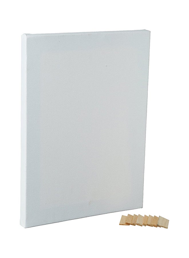 فانبو لوح من قماش الكانفاس ممدد، مقاس 50×70 سم أبيض - Image 5