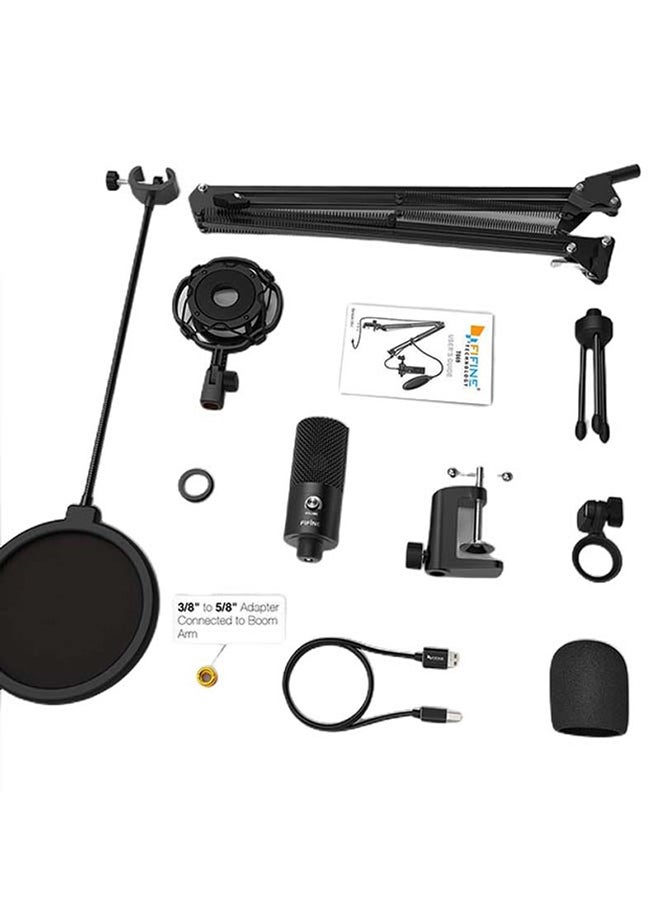 FIFINE Studio Condenser USB Microphone Kit For PC T669 Black  - Image 4