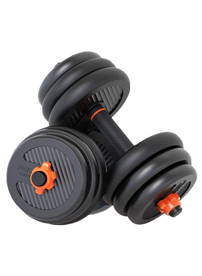SkyLand - 2-Piece Fitness Dumbell Set With Barbell Black 20kg - Image 1
