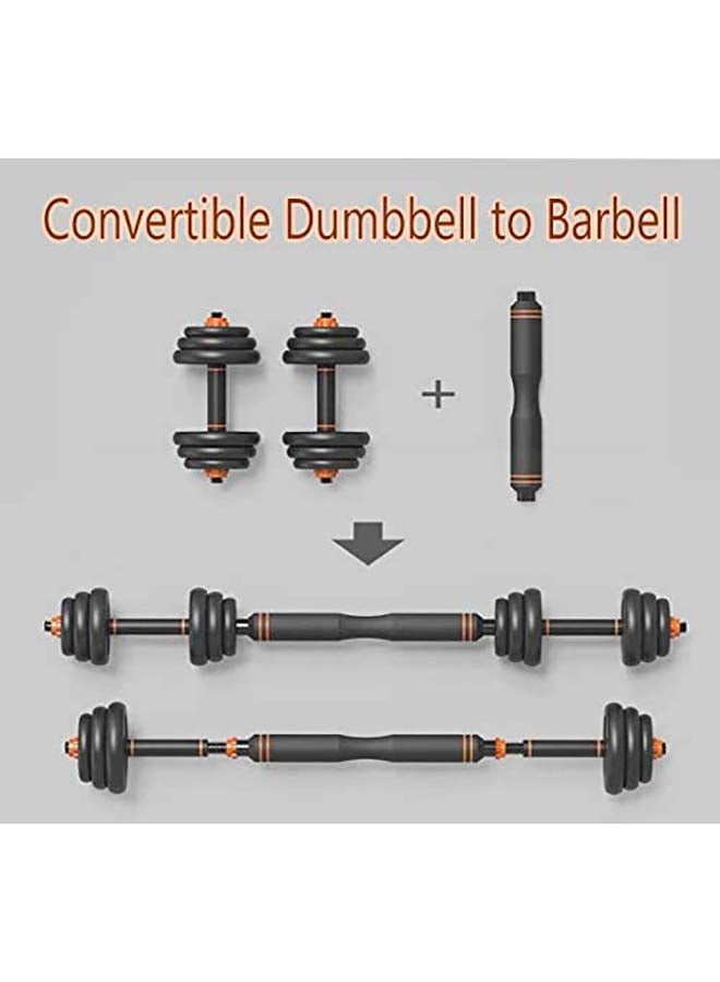 SkyLand - 2-Piece Fitness Dumbell Set With Barbell Black 20kg - Image 1