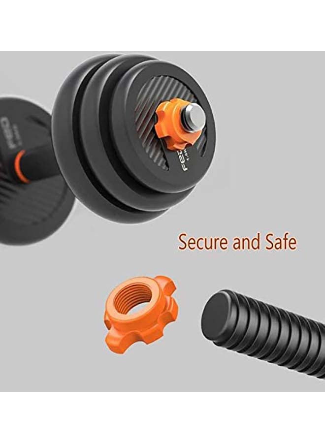 SkyLand - 2-Piece Fitness Dumbell Set With Barbell Black 20kg - Image 1