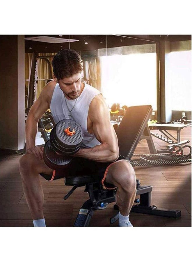 SkyLand - 16-Piece Adjustable Dumbell And Barbell Set Black/Orange 20kg - Image 1