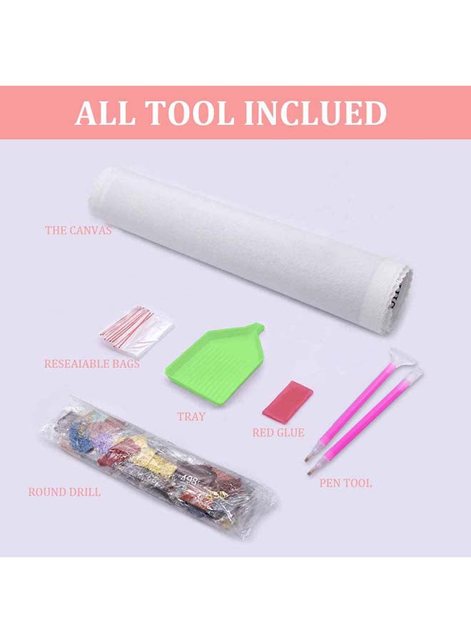 Beauenty - Premium Full Drill DIY Diamond Painting Kit 25x30 Cm Brown/Green/Pink - Image 1