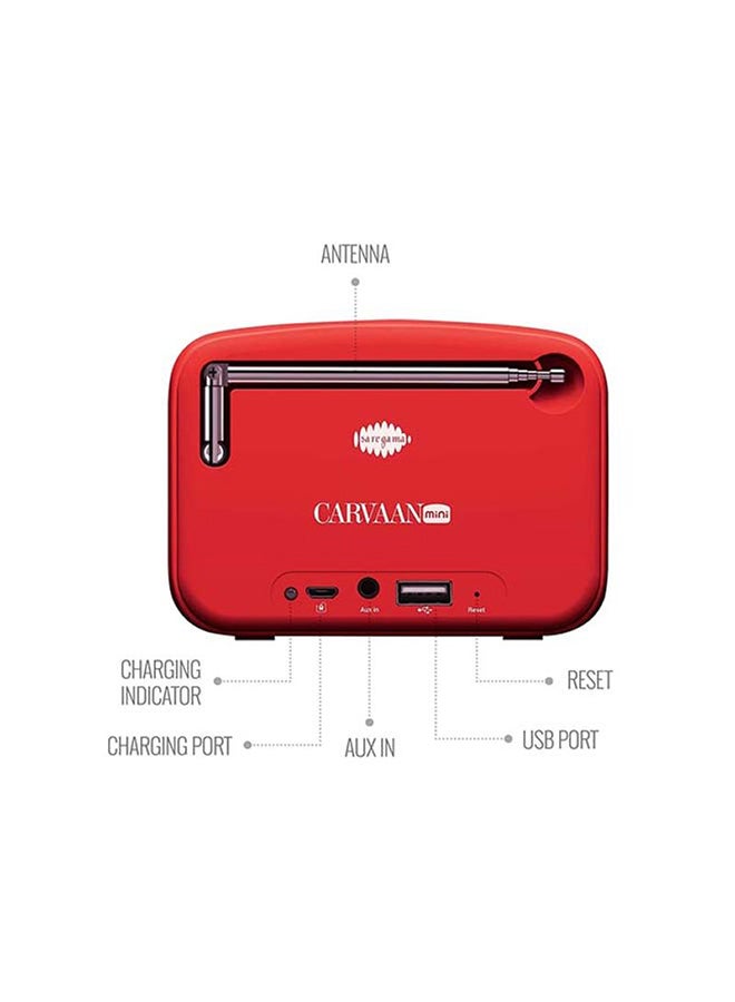 Carvaan Mini - Music Player With 351 Evergreen(Hindi) Songs SCM02-H-SRED Sunset Red