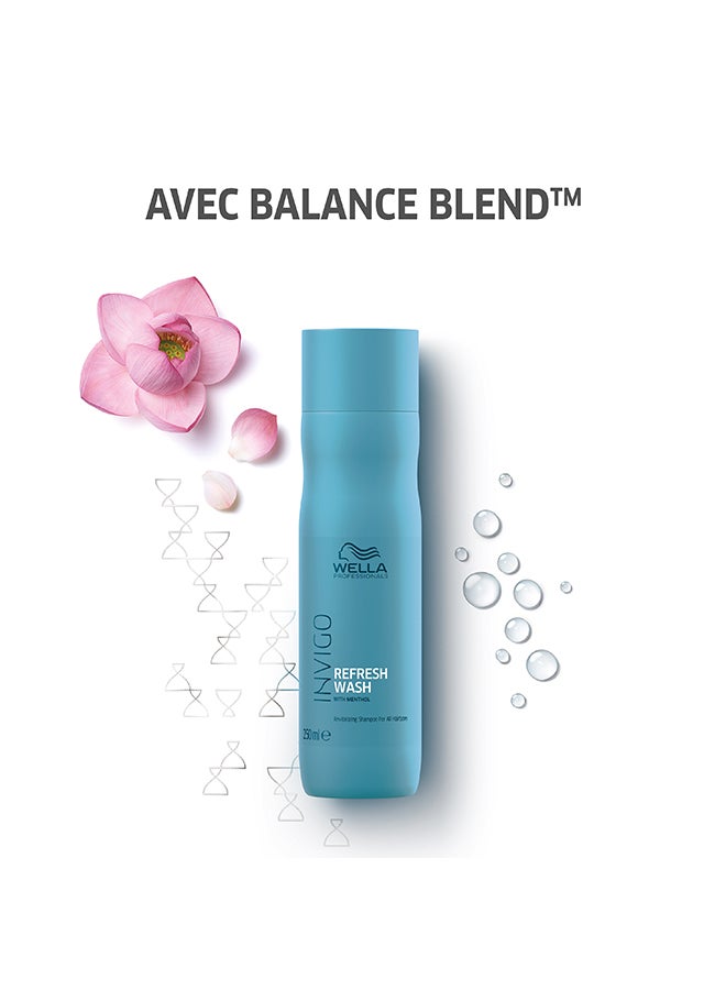WELLA - Professionals Invigo Balance Refresh Wash Revitalizing Shampoo Clear 250ml - Image 1
