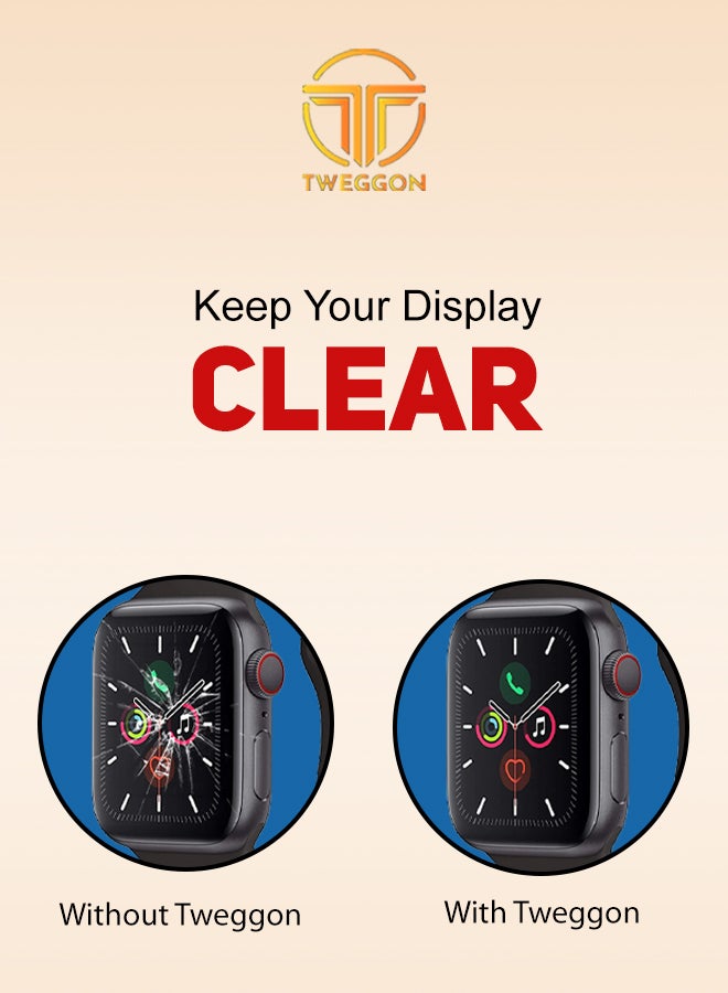 TWEGGON - Apple Watch Screen Protector 3D For 6/SE/5/4 44mm- 3pcs Clear - Image 1