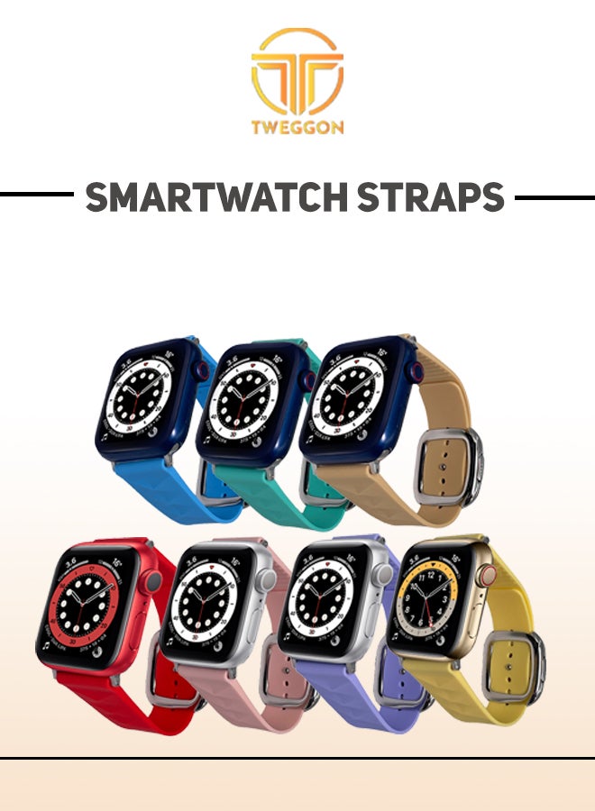 TWEGGON Replacement Apple Watch Band with Modern Wind Buckle for 45/44/42mm Pink - Image 5