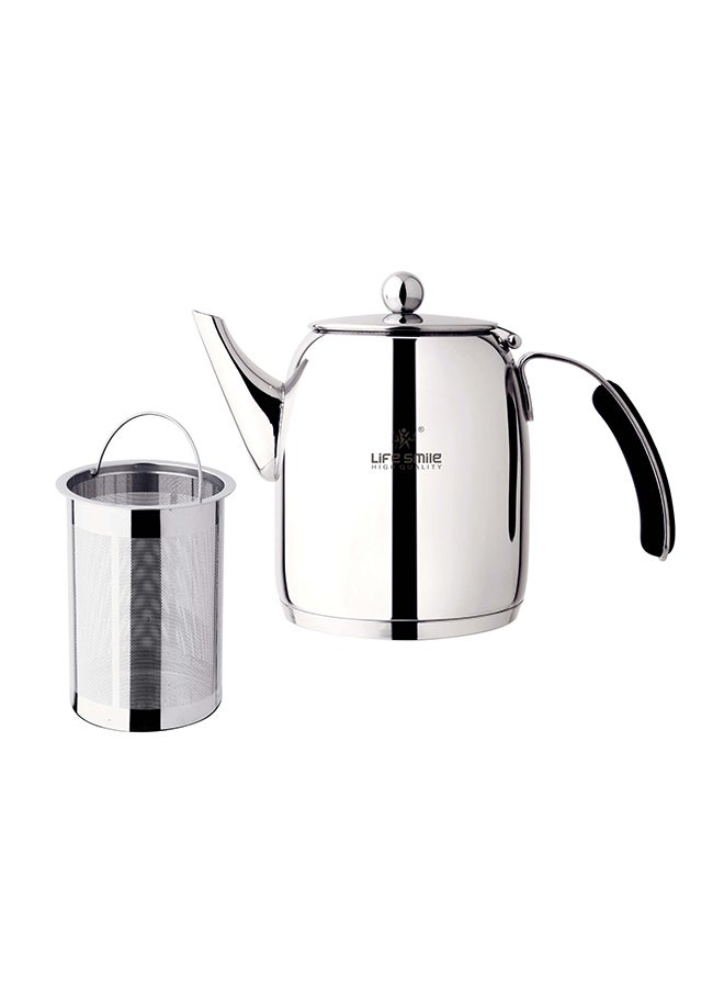 Life Smile - Kettle with Infuser Silver - Image 1