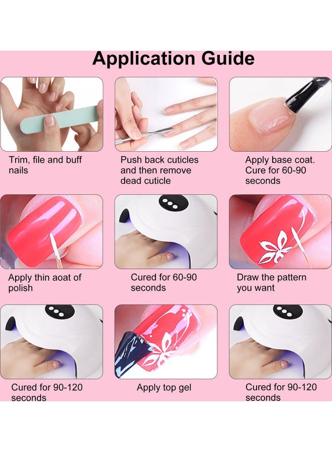 12-Piece Spider Nail Gel Art Liner Multicolour - Image 4