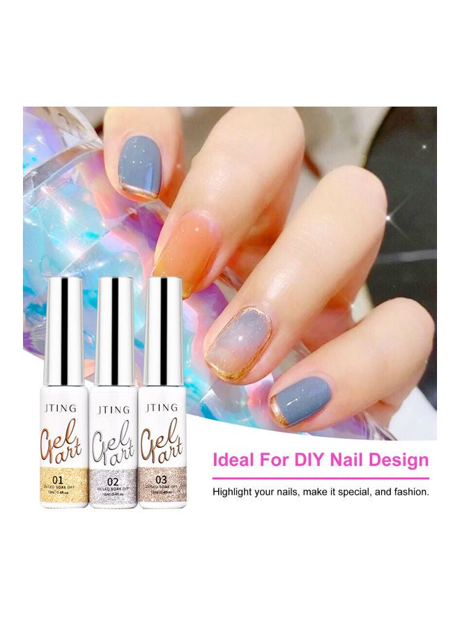 12-Piece Spider Nail Gel Art Liner Multicolour - Image 5