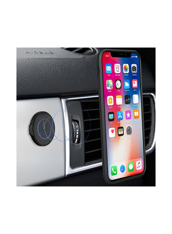 Magnetic Car Phone Holder Rotating View Magnetic Phone Mount Magnets Cell Phone Holder for Most Smartphones Universal Stick Dashboard and Tablets Black 