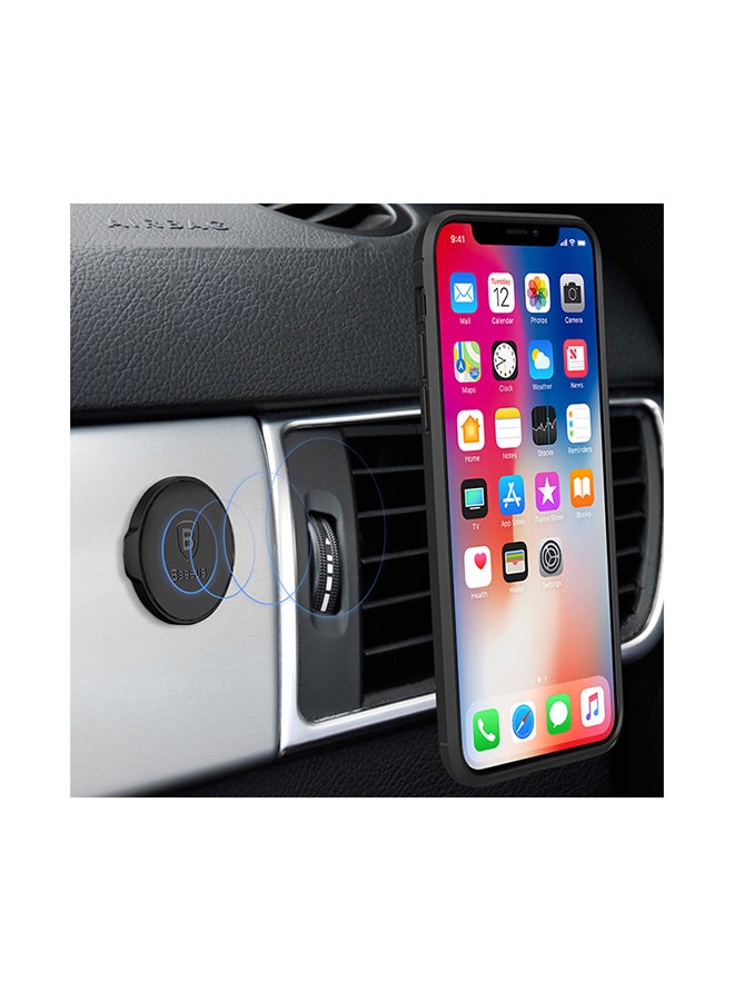 Baseus Magnetic Car Phone Holder Rotating View Magnetic Phone Mount Magnets Cell Phone Holder for Most Smartphones Universal Stick Dashboard and Tablets Black - Image 3