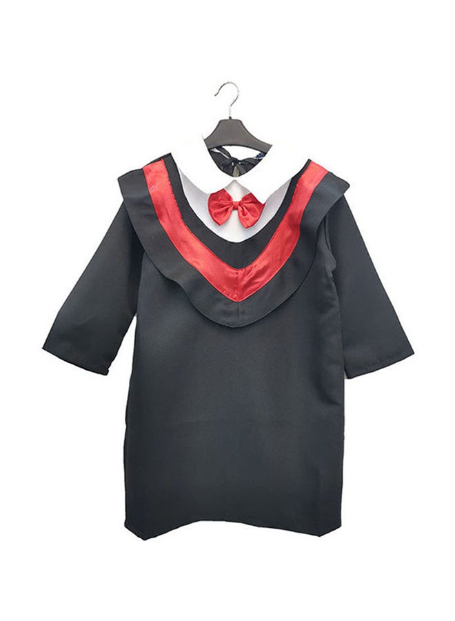 MissTiara Kids Graduation Role And Pretend Play Costume With Black Cap And Gown, 4-5years  - Image 1