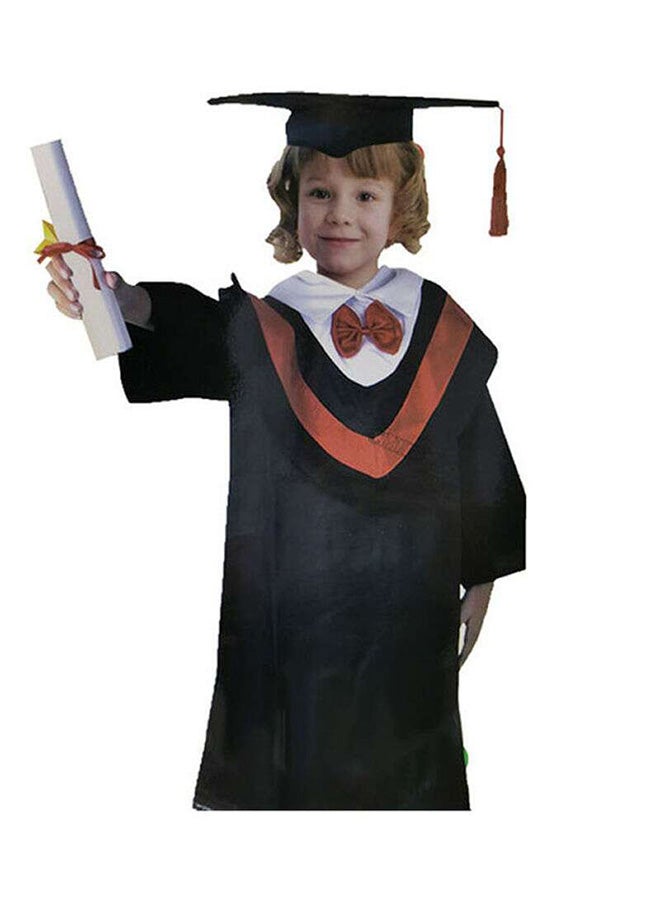 MissTiara Kids Graduation Role And Pretend Play Costume With Black Cap And Gown, 4-5years  - Image 2