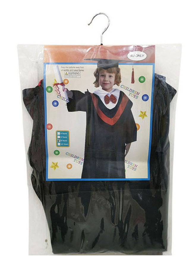 MissTiara Kids Graduation Role And Pretend Play Costume With Black Cap And Gown, 4-5years  - Image 5