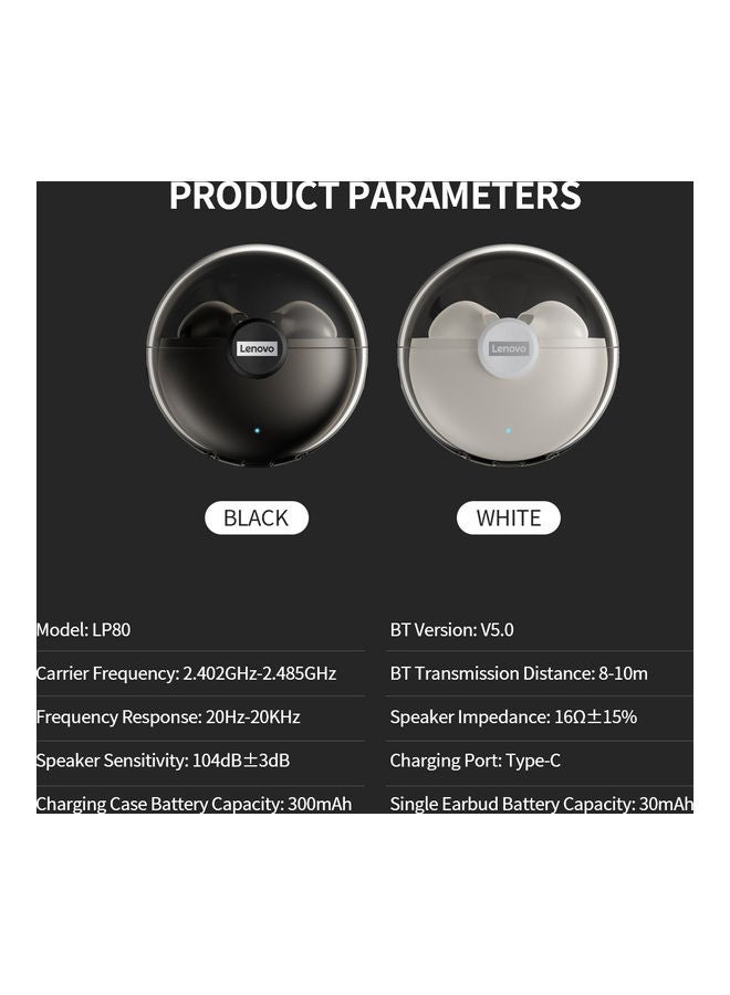 Lenovo BT5.0 Wireless Semi-in-ear Sports Earbuds with Moving Coil Composite Diaphragm Black  - Image 2