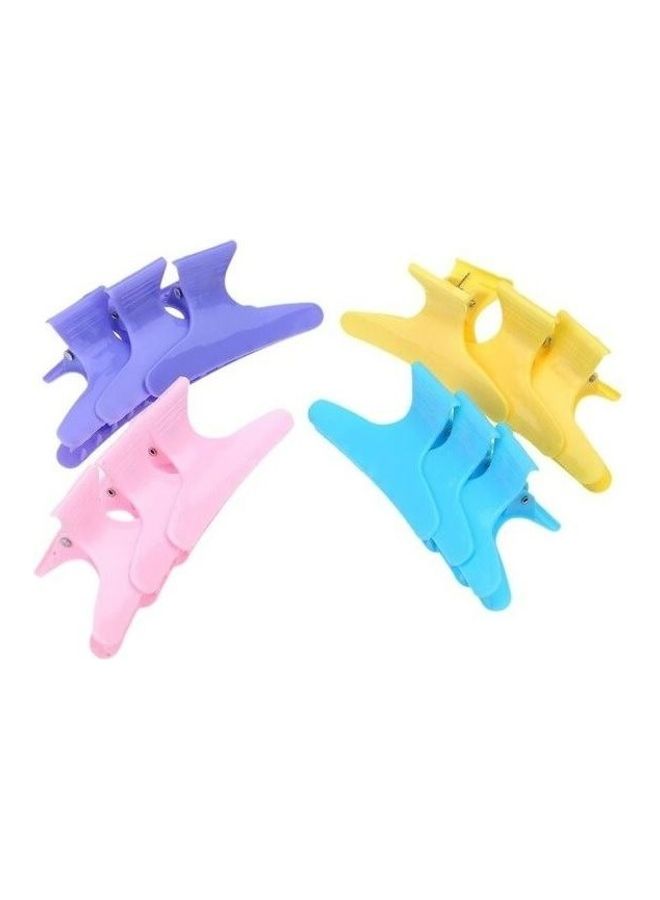 HK 12-Piece Professional Butterfly Hair Clips Colored - Image 1