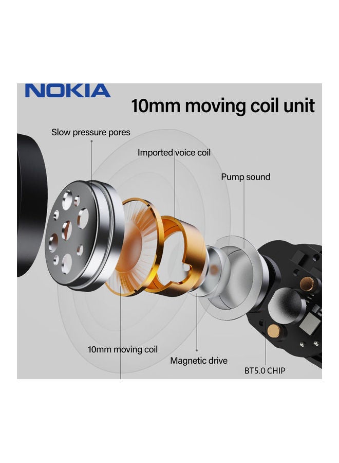 NOKIA - Portable BT Wireless Mini Sports Earbuds In-Ear Black - Image 1