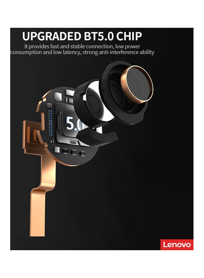 Lenovo BT5.0 Wireless Headphones Semi-In-Ear Sports Earbuds White - Image 4