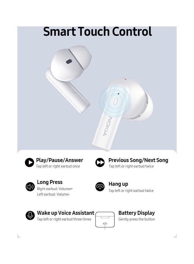 NOKIA BT Wireless In-Ear Sports Earbuds ENC Environmental Noise Cancellation Smart Touch Control Black - Image 3