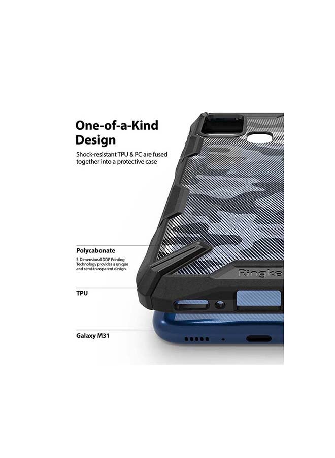 Ringke Hard Fusion-X Ergonomic Shock Absorption Bumper Case Cover For Samsung Galaxy M31 Camo Black - Image 3