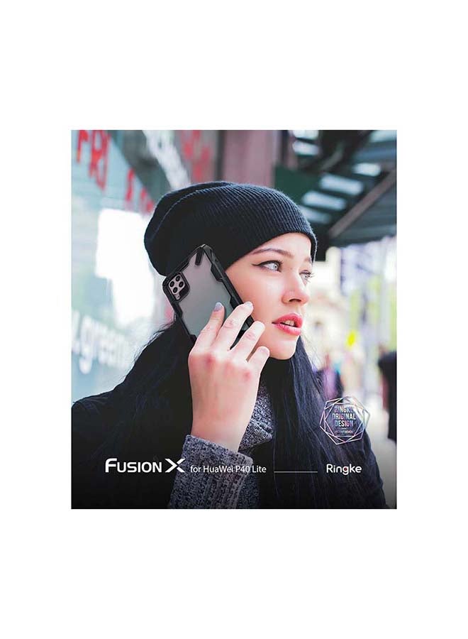 Ringke Hard Fusion-X Ergonomic Shock Absorption Bumper Case Cover For Huawei P40 Lite/Nova 6 SE/Nova 7i Black - Image 5