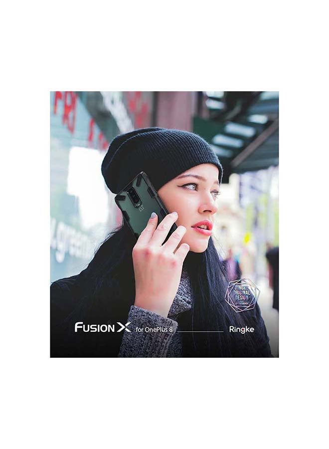 Ringke Hard Fusion-X Ergonomic Shock Absorption Bumper Case Cover For OnePlus 8 Black - Image 4