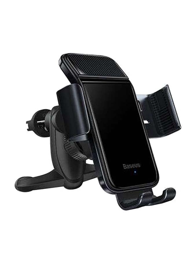 Baseus Automatic Solar Electric Phone Mount Holder for Air Vent Compatible for Phone 4.7-6.7 inch - Black  - Image 1