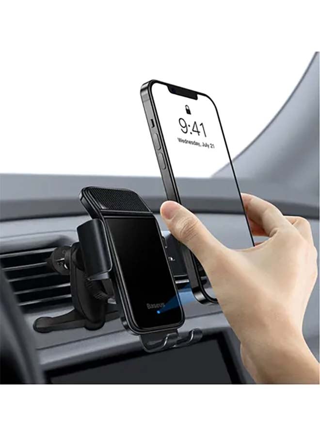 Baseus Automatic Solar Electric Phone Mount Holder for Air Vent Compatible for Phone 4.7-6.7 inch - Black  - Image 4