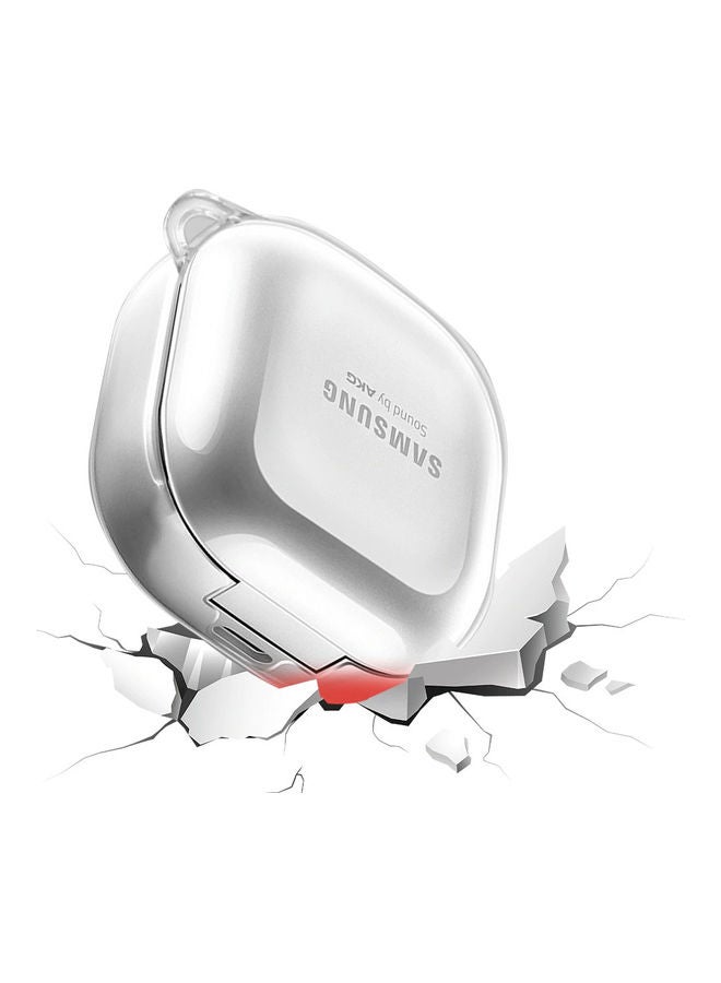 أو أوزون حافظة من السيليكون متوافقة مع سماعات جالاكسي بادز لايف/ جالاكسي بادز برو، غطاء مضاد للصدمات ومرن ومضاد للخدش شفاف - Image 4