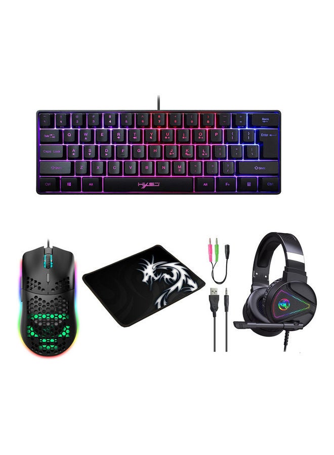 HXSJ 4-In-1 Gaming Keyboard And Mouse Combo Set- wired  - Image 1
