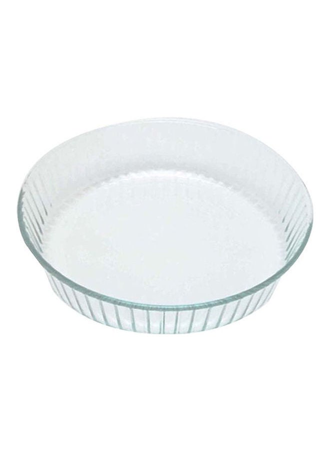 PYREX Heat Resistant Fluted Flan Baking Dish - 2.1 Liter Clear 2.1cm - Image 1