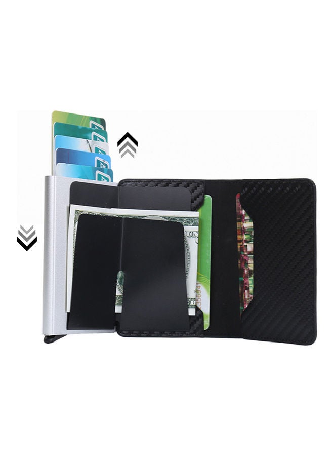 Generic RFID Blocking Snap Button Pop-Up Tab Anti-Theft Wallet Card Holder Blue  - Image 3