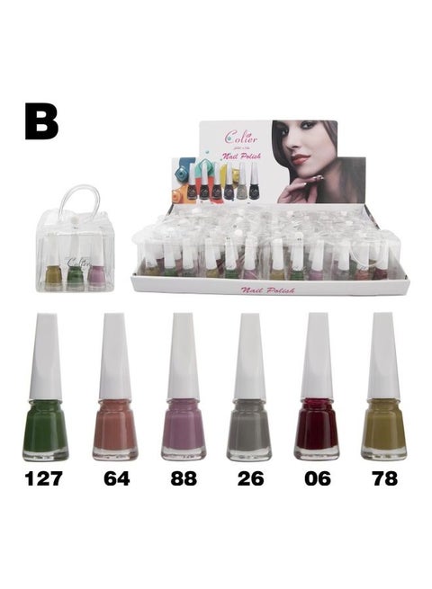 6-Piece Nail Polish Set Multicolour
