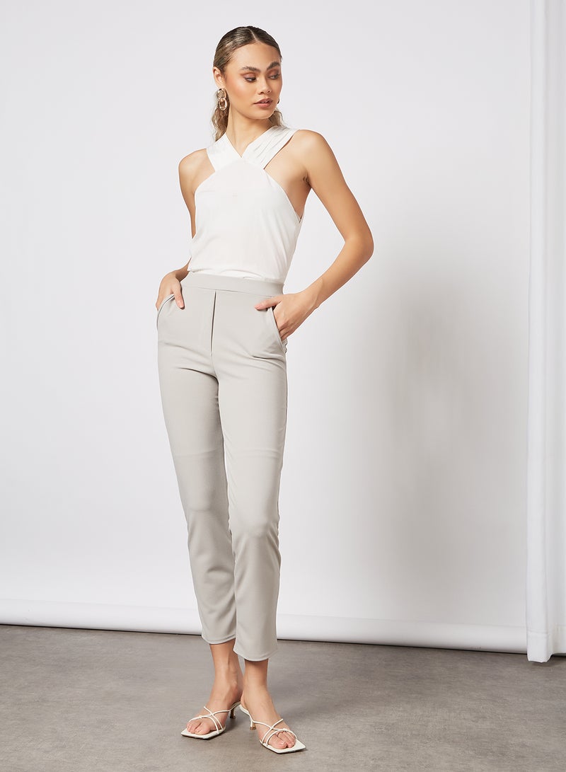 High Waist Trousers Grey - v1633608135/N48562995V_2