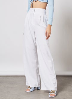 FEMME LUXE Wide Leg Pants White  - Image 1
