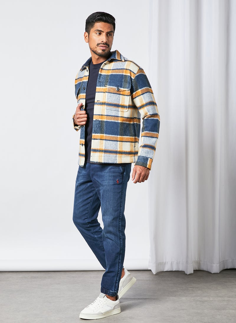SELECTED - Checkered Jacket Blue - Image 1