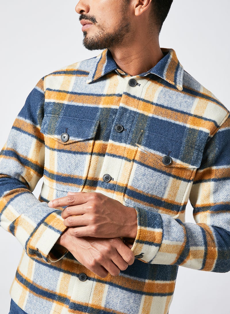 SELECTED - Checkered Jacket Blue - Image 1