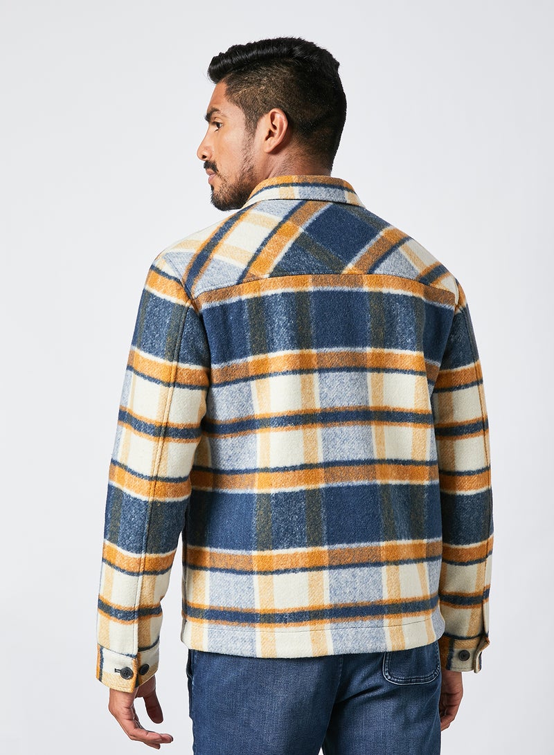 SELECTED - Checkered Jacket Blue - Image 1