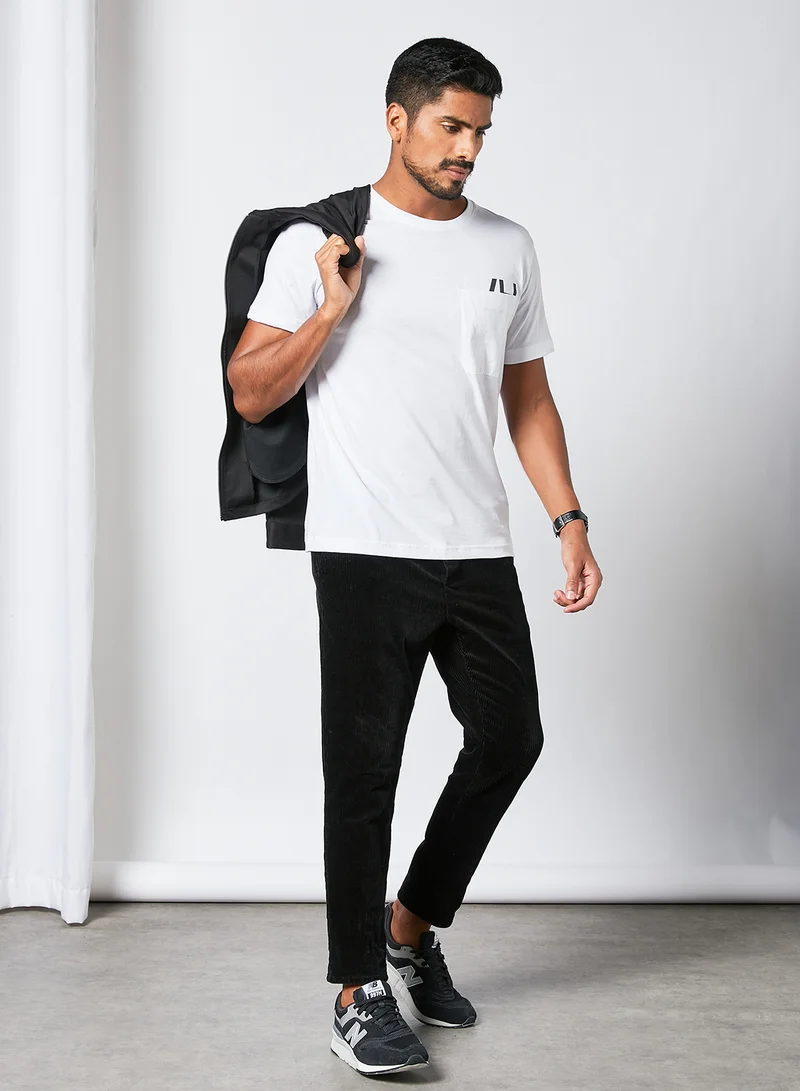 Selected Homme Pocket Crew Neck T-Shirt White