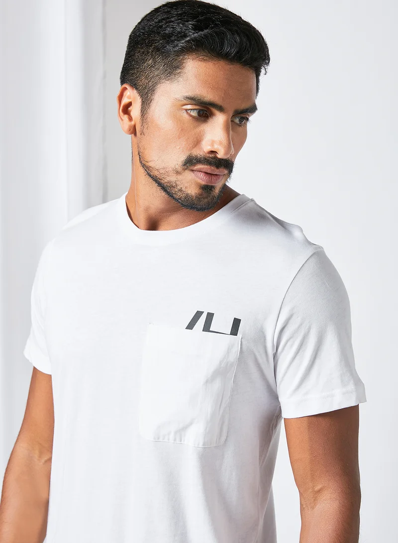 Selected Homme Pocket Crew Neck T-Shirt White