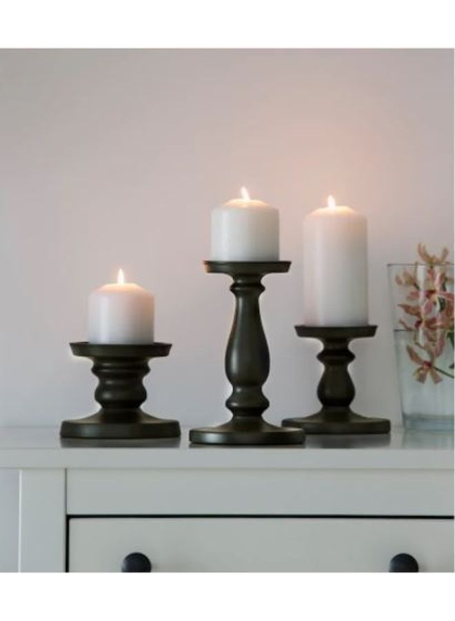 Block Candle Holder Grey 21cm - Image 2