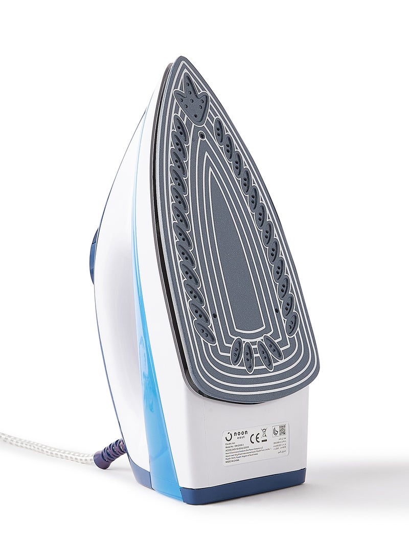 noon east Steam Iron Box - 2200 W 0.42 Liter Water Tank Non Stick Teflon Coated- Dark Blue/Black 420.0 ml 2200.0 W DM-2008-3 Dark Blue/Black - Image 2