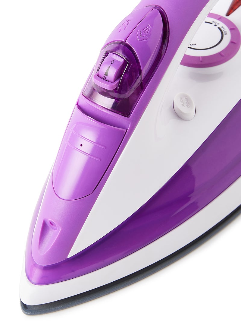 noon east Steam Iron Box - 2200 W 0.42 Liter Water Tank Non Stick Teflon Coated- Purple/White 420.0 ml 2200.0 W DM-2008-3 Purple/White - Image 4