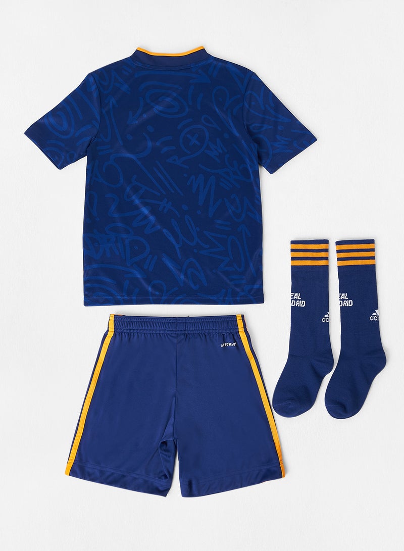 Adidas - Kids/Youth Real Madrid Football Club 21/22 Away Kit Blue - Image 1