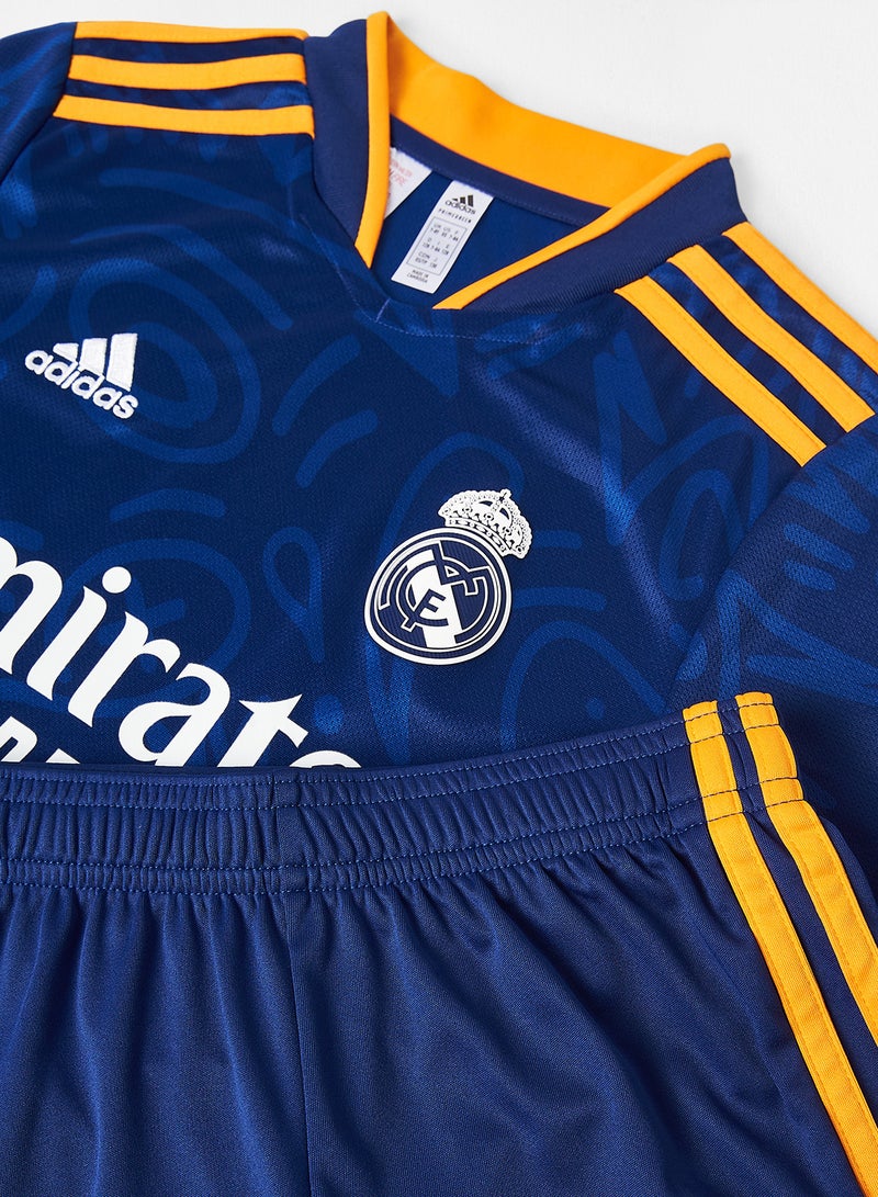 Adidas - Kids/Youth Real Madrid Football Club 21/22 Away Kit Blue - Image 1