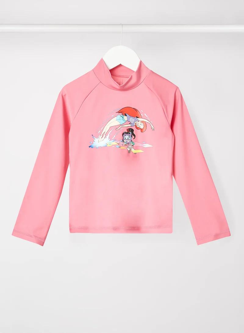 Adidas Kids/Teen Disney Princess Long Sleeve Rash Guard