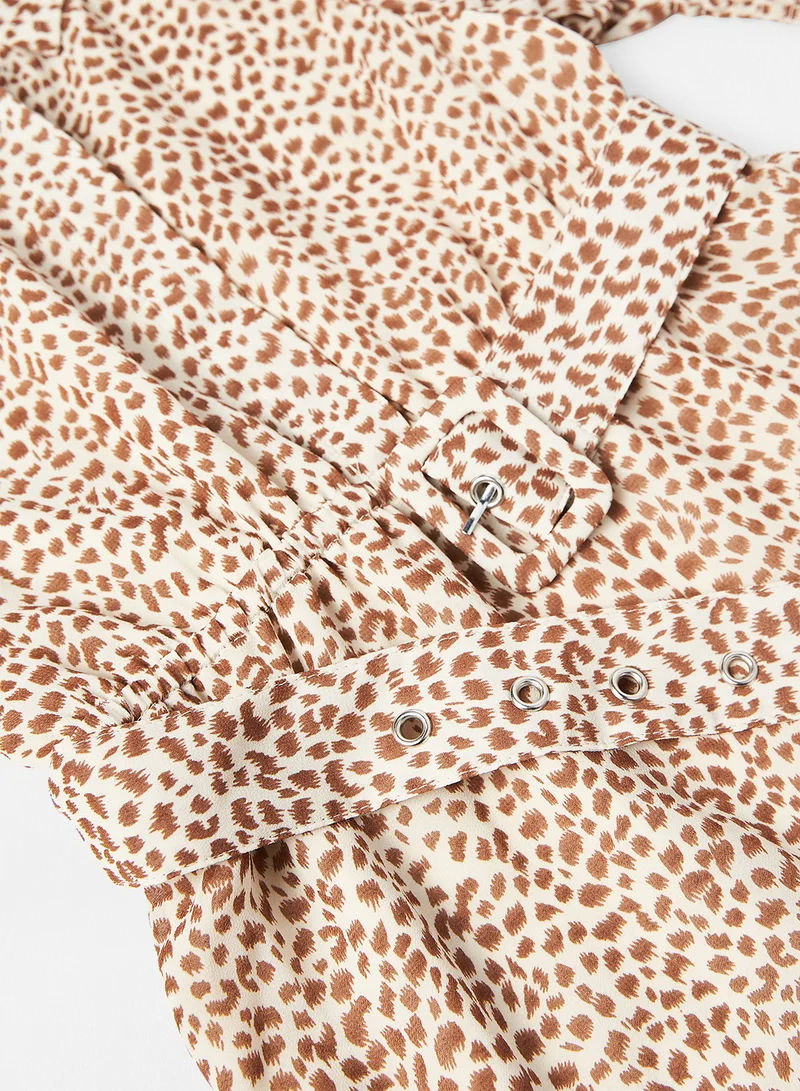 Bardot Junior Kids/Teen Leopard Print Dress Brown