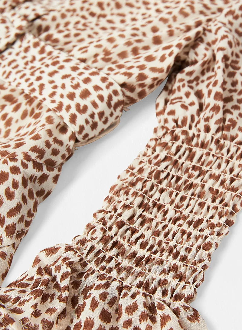 Bardot Junior Kids/Teen Leopard Print Dress Brown